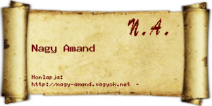 Nagy Amand névjegykártya